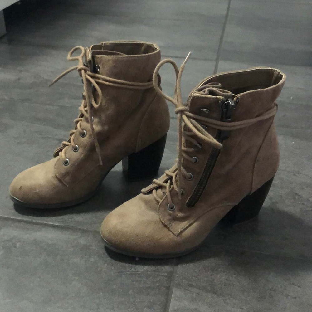 brown combat boot heels